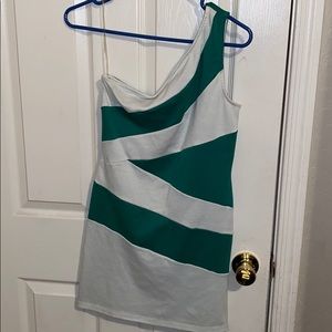 One sleeve mini dress